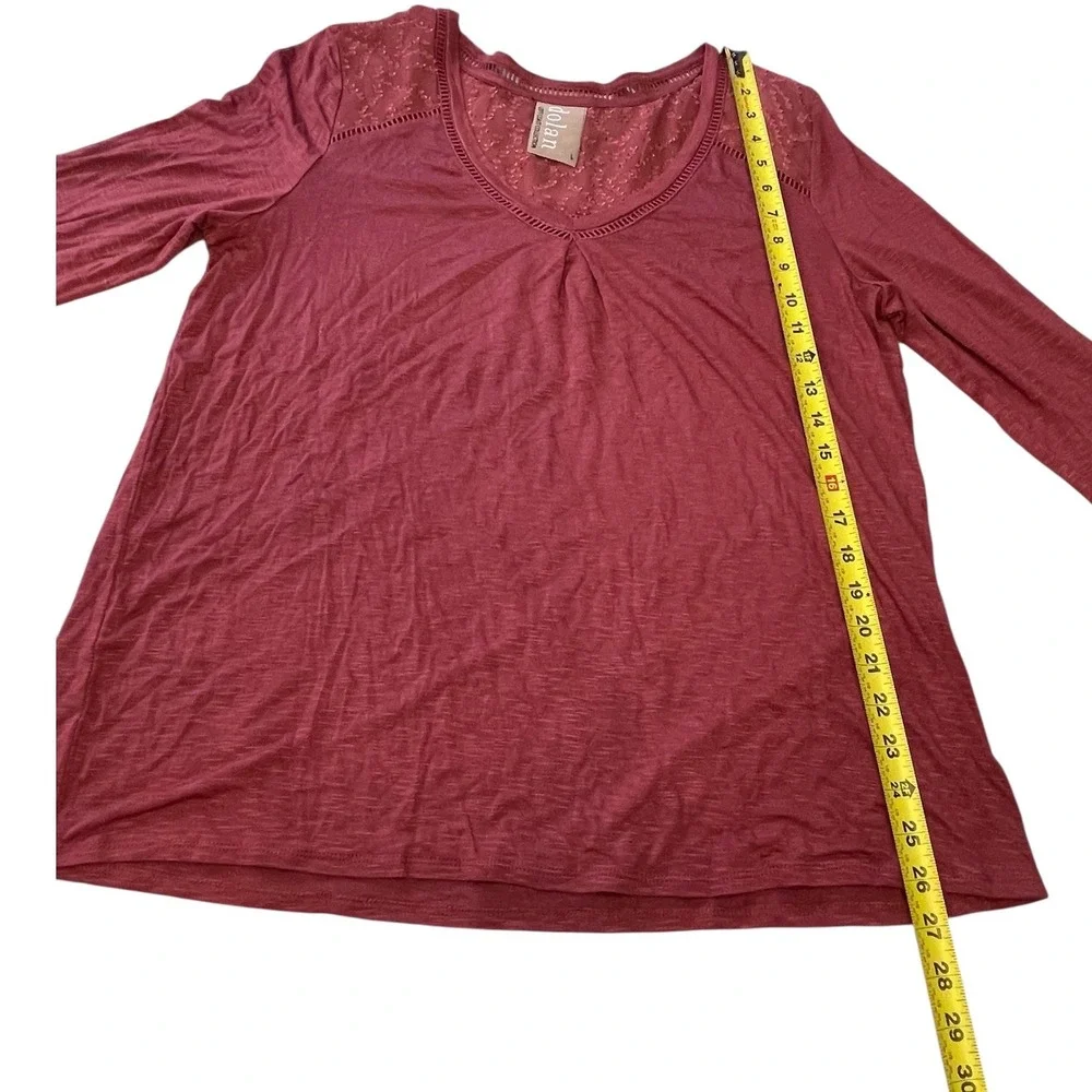 Anthropologie Dolan Left‎ Coast Womens V-Neck 3/4 Sleeve Maisy Top Womens Large